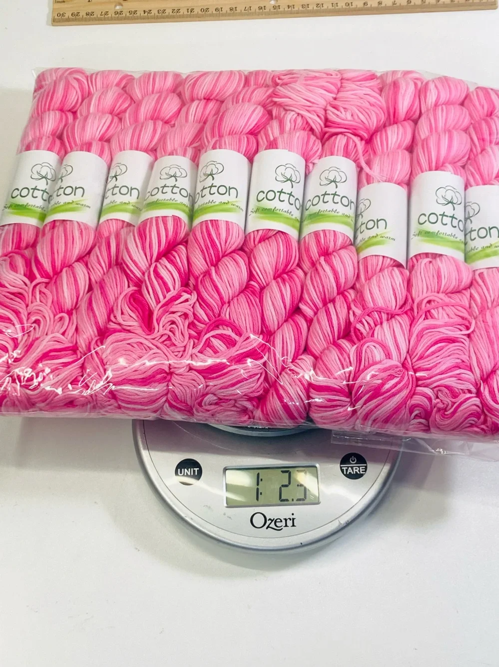 10 NEW (~500g total, ~50g ea.) 100% Cotton Variegated Hanks in Pretty Pinks